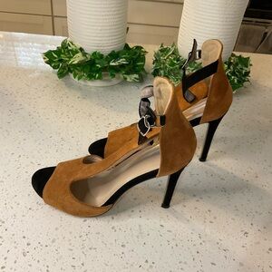 Suedes black and brown heels for women